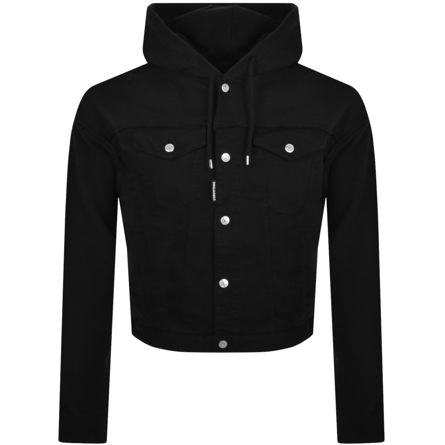 パーカー・フーディ Dsquared2 Black Cotton Cipro Raglan Hoodie DSQUARED2 Cipro Hoodie Black | Mainline Menswear